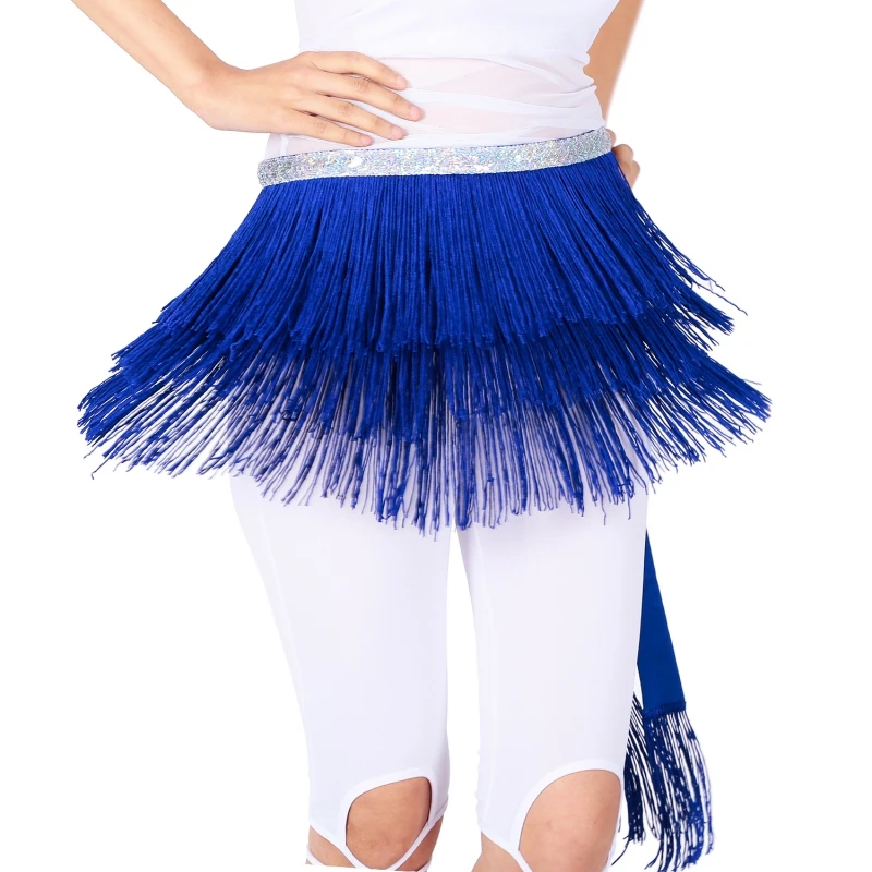 

Tassel Dance Waist Scarf Latin Dance Triangle Scarf Belly Dance Hip Scarf Belly Dance Scarf Sequined Fringed Beach Wrap Skirt