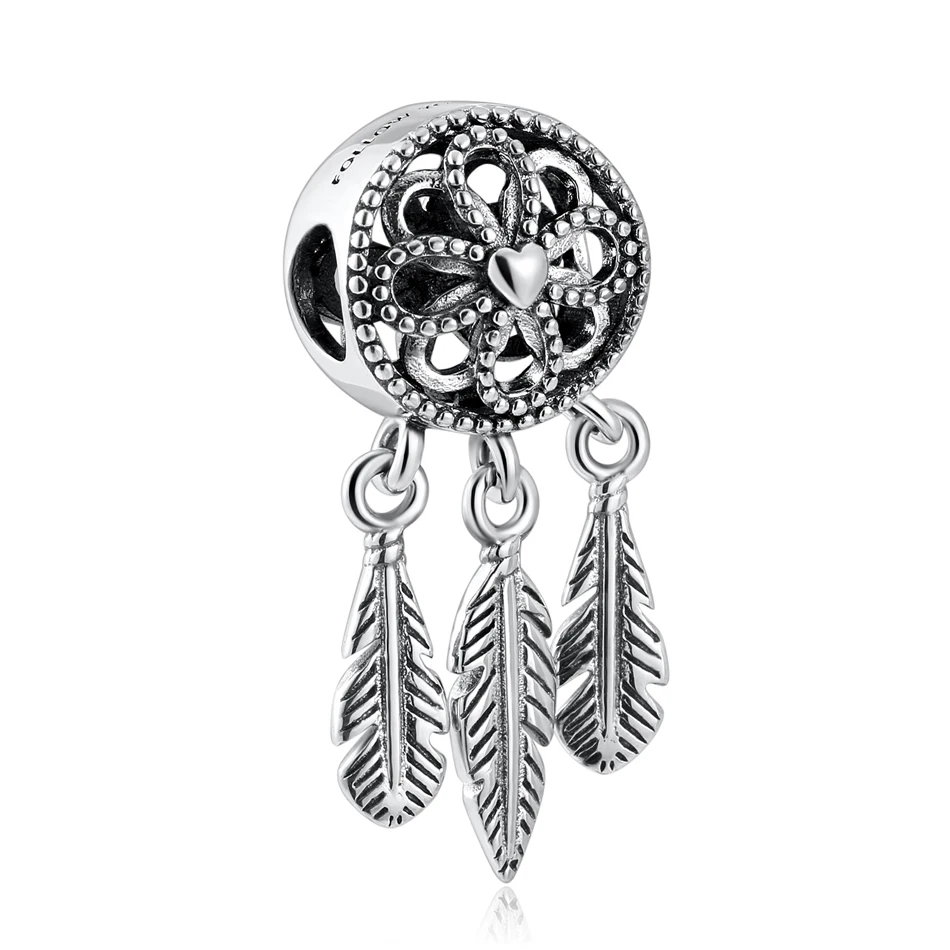 S925 кулон из бисера Подходит для Леди Браслеты духовный Ловец снов мотаться Шарм
