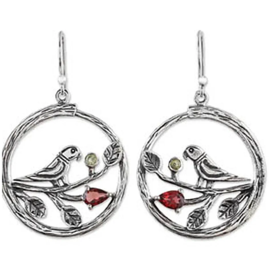 

Creative Earrings Openwork Bird On Branch Pendant Vintage Long Earrings Handmade Earrings Party Birthday Jewelry Gift