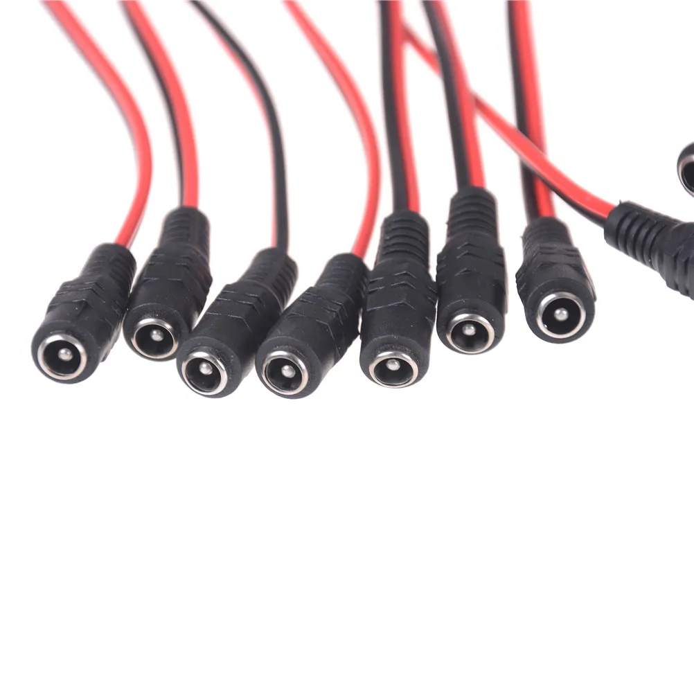 10 шт. 5 5*2 1 мм Женский DC Мощность разъем CCTV PSU косичка к кабелю для подключения