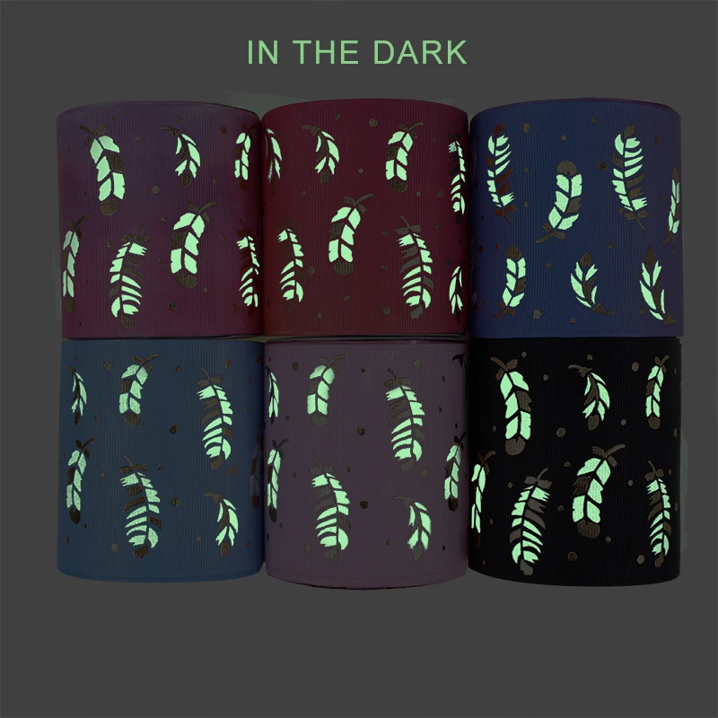 Золотая фольга 3 дюйма 75 мм и корсажная лента с принтом перьев сияющими чернилами