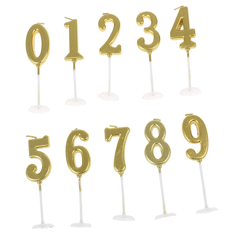 1 шт. свечи в виде цифр для свадьбы дня рождения празднования юбилея украшение