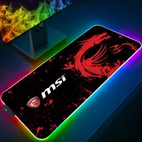 msi gaming mousepad game slipmat rgb led setup gamer decoration cool glowing xxl mouse mat pc republic of gamers with cable rug