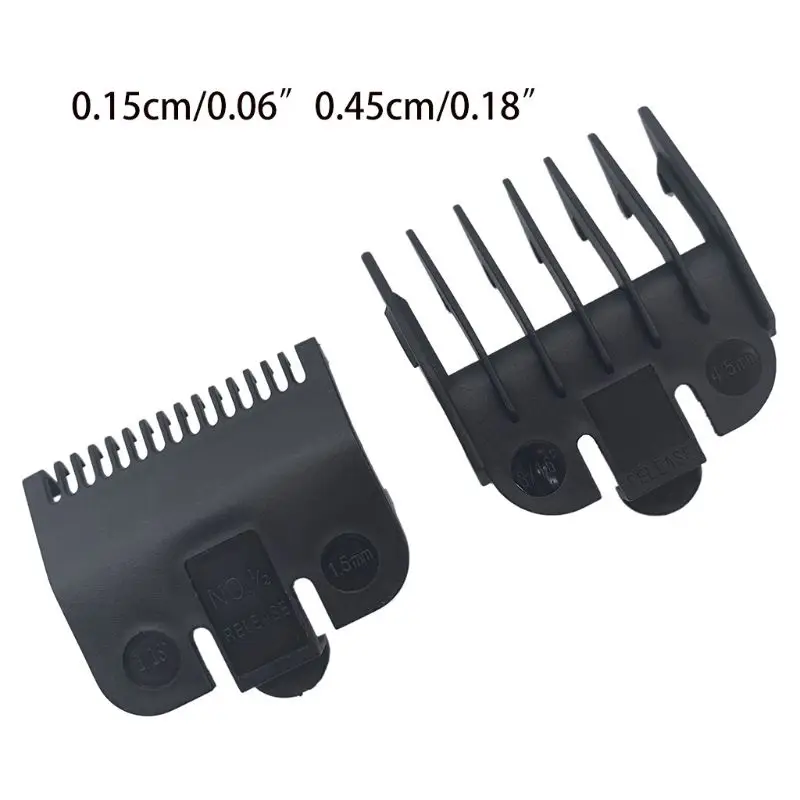 

2pcs 1.5mm 4.5mm Barber Shop Styling Guide Comb Set Hair Trimmer Attachment Hairdresser Clipper Cutting Limit Combs
