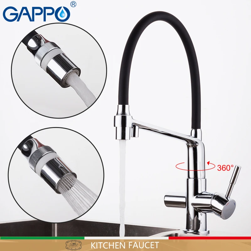 

Кран для питьевой воды Gappo, кухонный смеситель с фильтром, двойное отверстие, для горячей и холодной воды