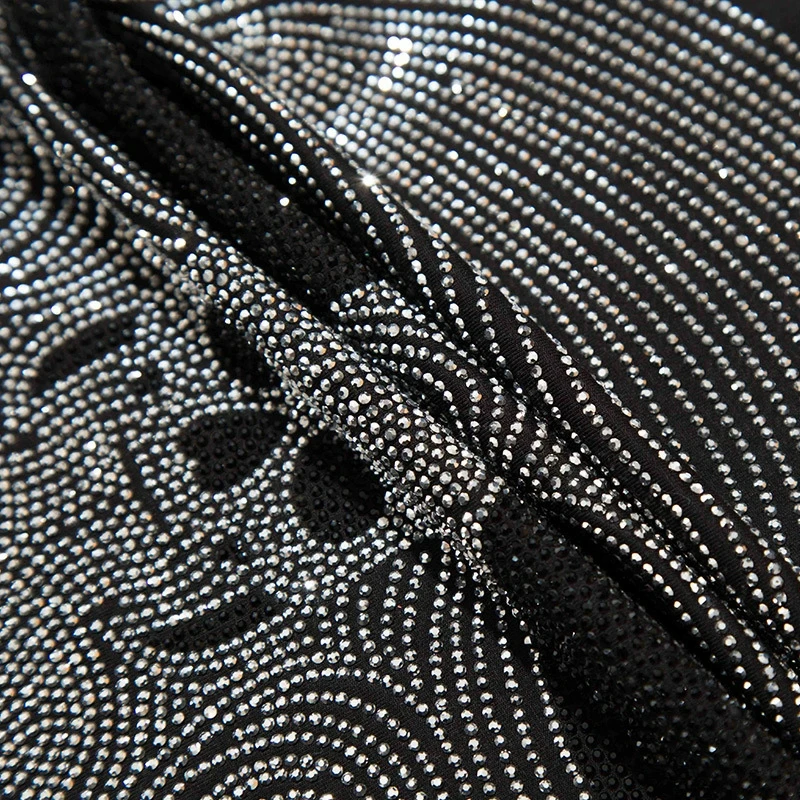 

Sweater Rhinestone Personality Men's 3D Stereo Skull Shiny Pattern Designer Pullover Brand