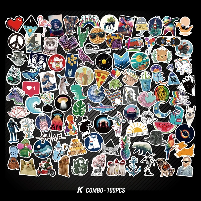WTZ067-1 Rock Cool стикер пакет Граффити стикер s игрушки для детей Животное фильм мотоцикл ноутбук багаж скейтборд стикер со сноубордом - Цвет: WTZ067-1