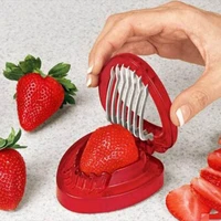 1pcs new stainless steel fruit strawberry slicer cutter blade fruit slicer splitter gadgets home kitchen tool