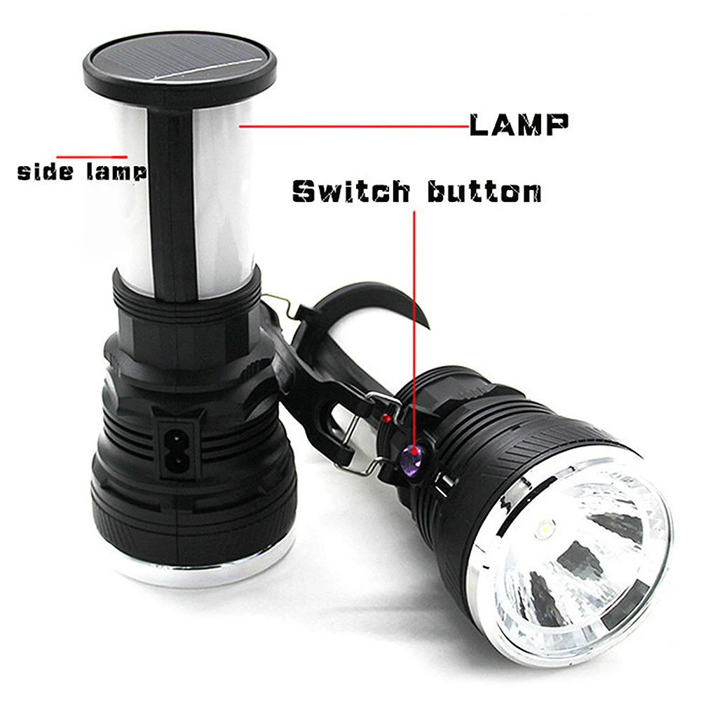 

Led Lanterns Light Solar Power Rechargeable Battery Camping Tent Light Lantern Camping Lamp Portable LED Flashlight
