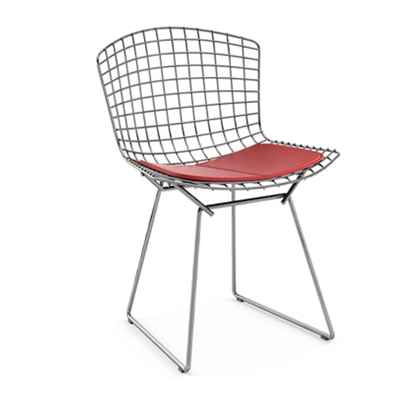 Европейский металлический стул современный минималистичный один обеденный