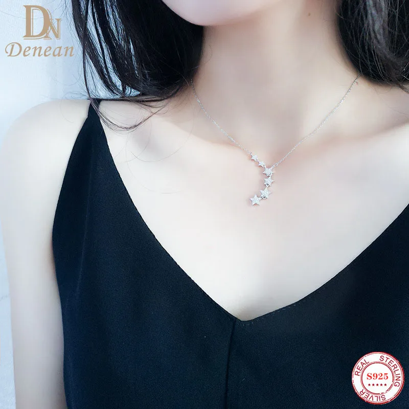 

Женское ожерелье из серебра 925 пробы с подвеской в виде пятиконечной звезды