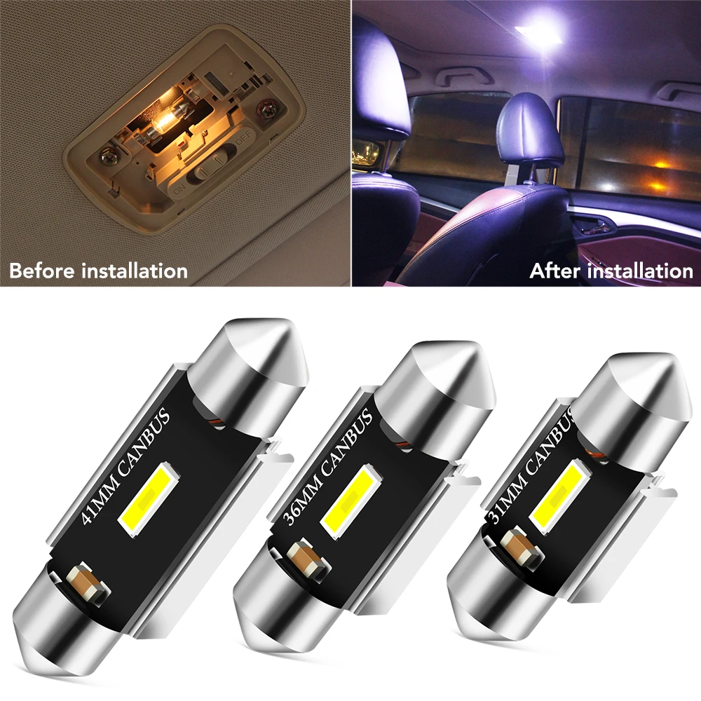 2 шт. гирлянда C5W Led Canbus лампа без ошибок для Фольксваген Пассат B6 B5 CC Golf 4 5 7 Polo Tiguan