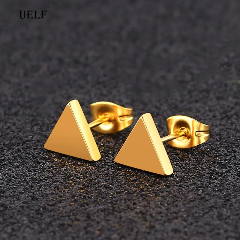 Uelf в Корейском стиле панк Стиль серьги для мужчин и женщин из титановой стали