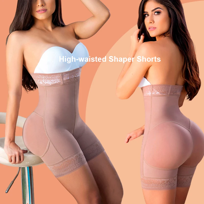 Женская короткая бесшовная сетка с высокой талией для послеоперационной