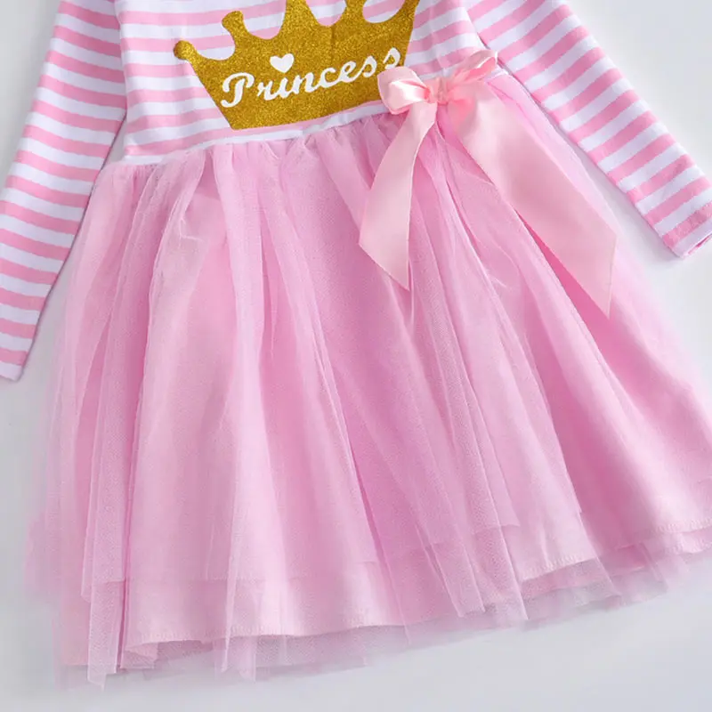 Детское платье с длинным рукавом Dxton зимнее для девочек вечеринок единорогом