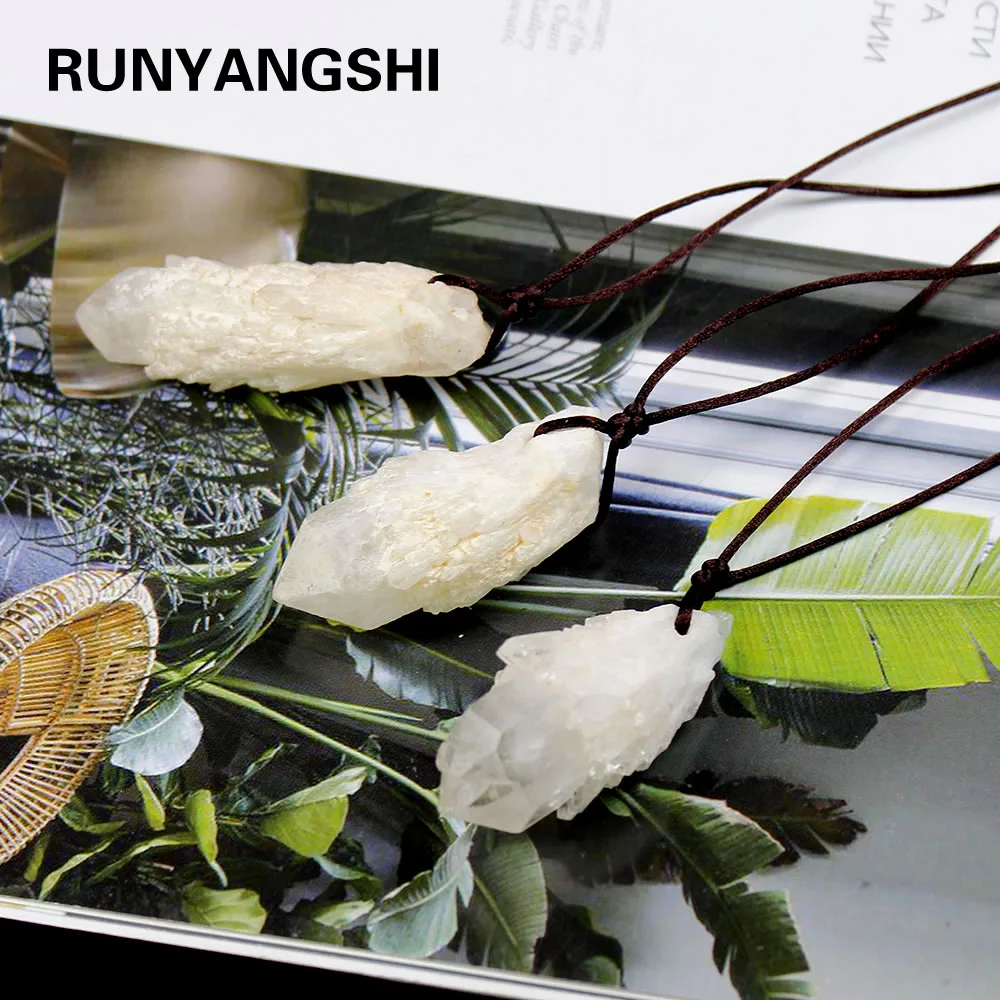 Натуральный драгоценный камень кристалл кластера прозрачые кварцевые Подвеска c