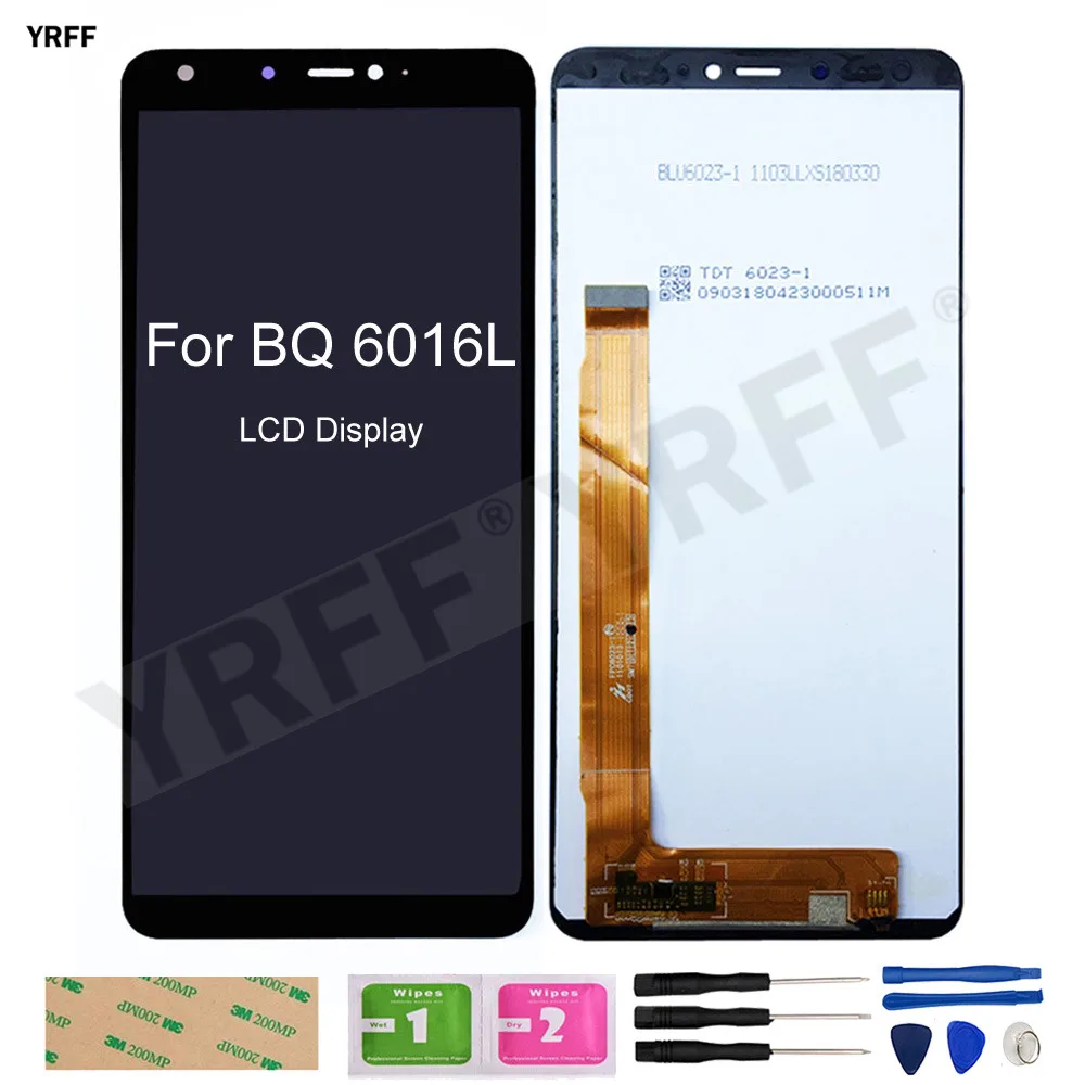 

LCD Screens For BQ Mobile BQ-6016L Mercury LCD Display Touch Screen Digitizer Glass Panel Sensor Phone Repair Sets Free Shipping
