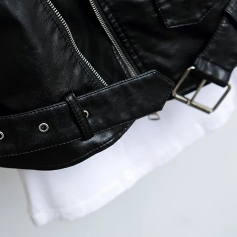 

Women Spring PU Leather Black Vest Solid Vest Waistcoat Female Autumn Fashion Sleeveless Zipper Vests Polyester Streetwear Tops