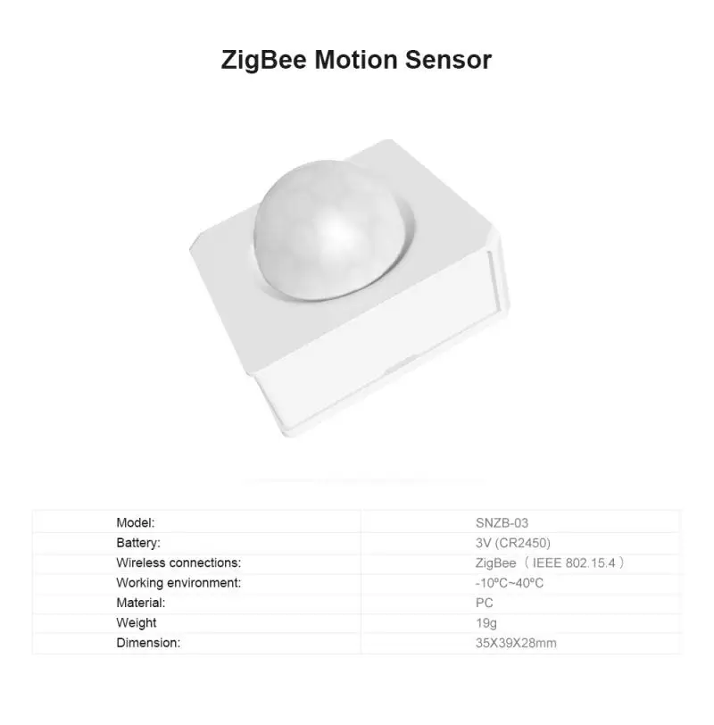 Датчик движения SONOFF SNZB 03 ZigBee Умный домашний датчик обнаружения работает с мостом