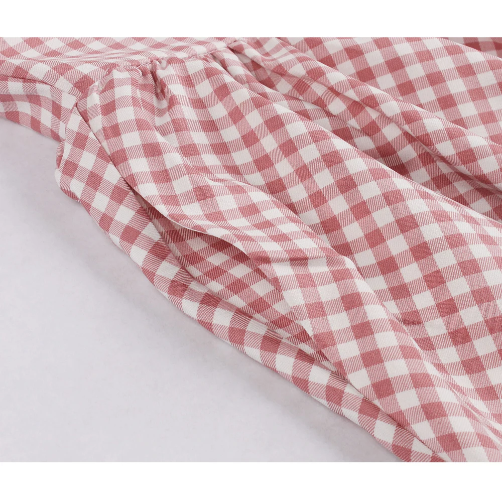 

Sexy Spaghetti Strap Summer Dress Women Plus Size Vintage Plaid Print Dress A-Line Big Swing Elegant Midi Dress Femme QY0928