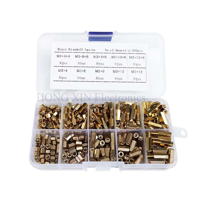 300 шт латунные стойки желтого цвета M3 разделитель для резьбовых изделий 4 12 мм и