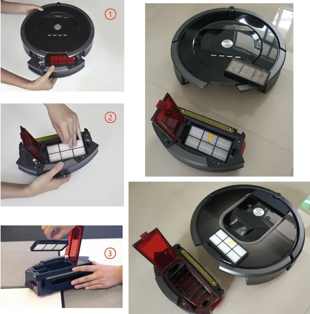 Аксессуары для робота-подметания HEPA фильтр iRobot Roomba 800 900 серии 860 865 870 880 980 сменные