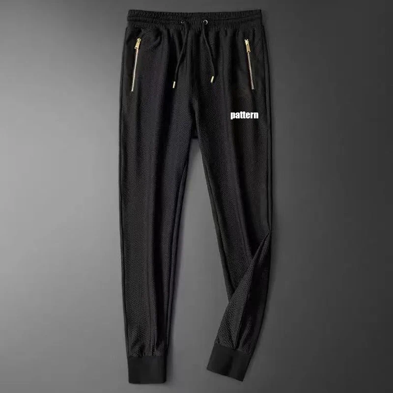 

2021 new men's thin European high-end summer casual sports short-sleeved T-shirt trousers suit