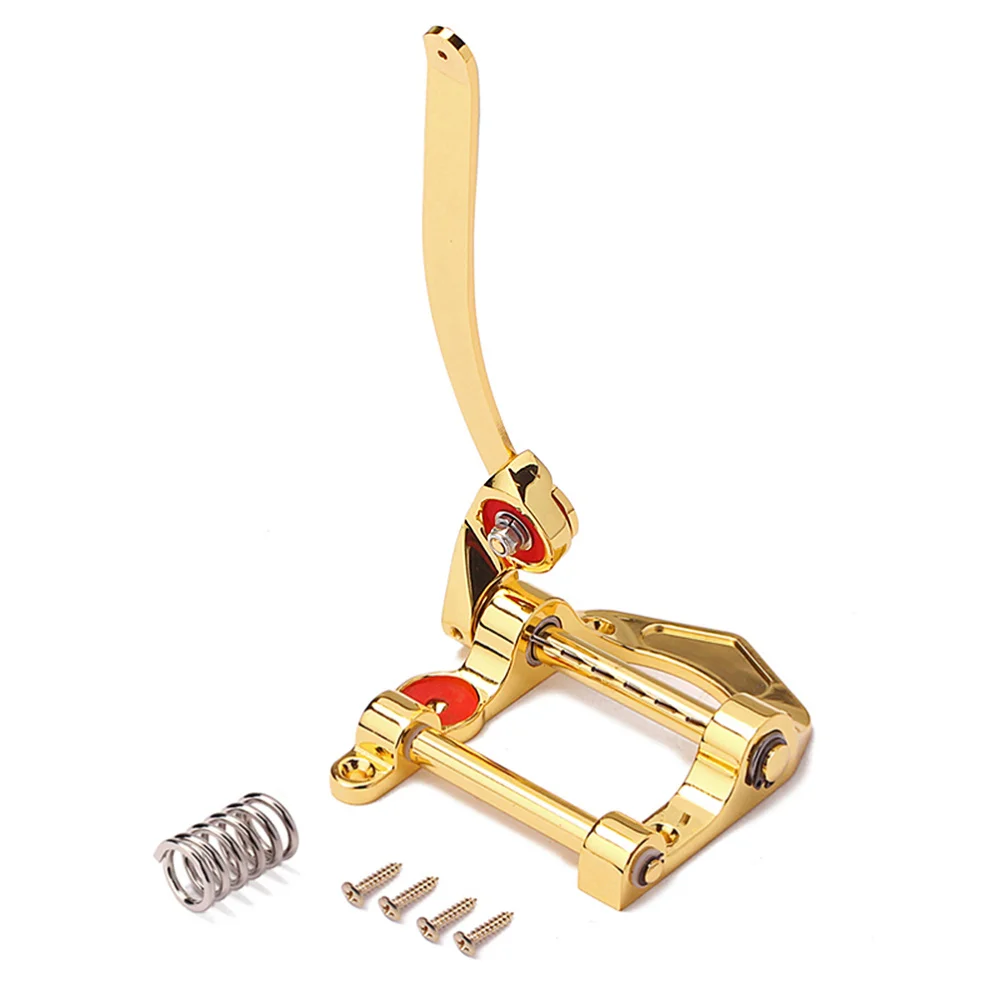 

GA352 Guitar Vibrato Tailpiece Tremolo Flat Body Tremolo Unit Vibrato Bridge for Electric Guitars (Black)