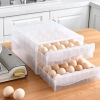 60 grids egg box drawer double layer refrigerator kitchen storage box egg holder stackable storage box egg container case