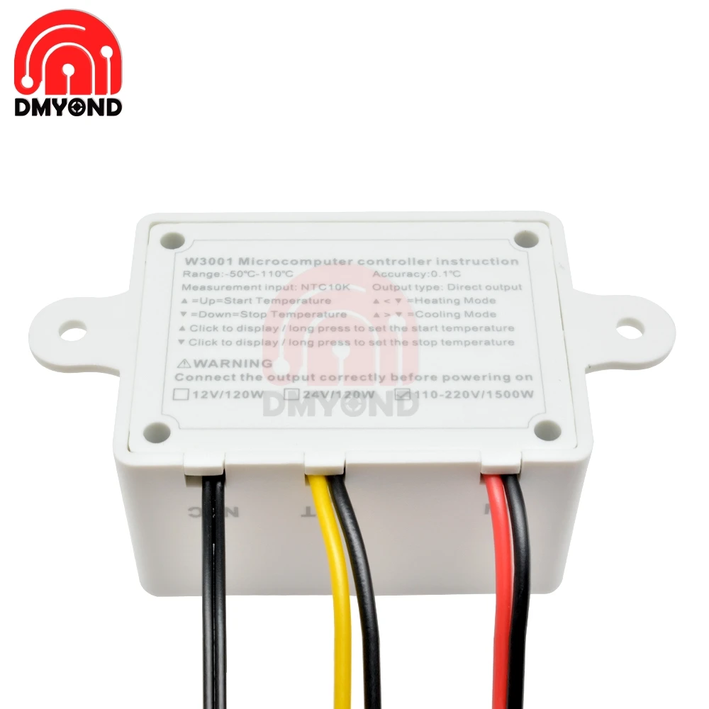 Цифровой регулятор температуры W3001 фоторегулятор термометр терморегулятор 110-220