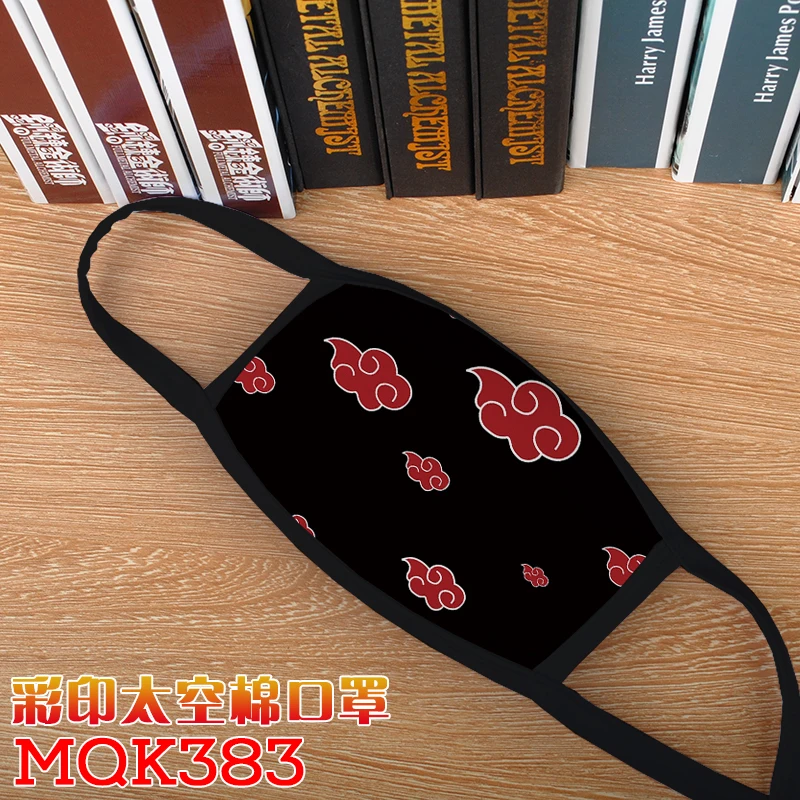 Аниме Наруто лист деревня Акацуки Учиха Косплей хлопковая маска Полулицо рот