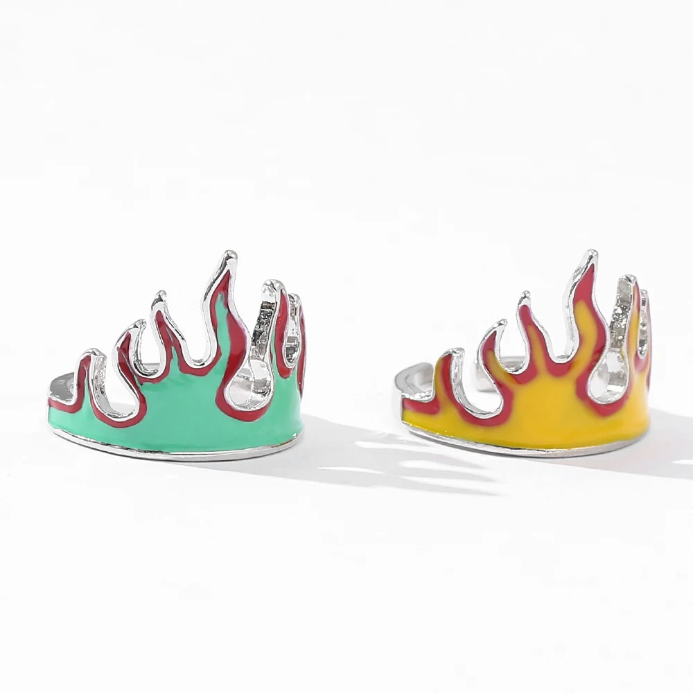 Регулируемое металлическое кольцо в стиле хип-хоп Креативные аксессуары аниме