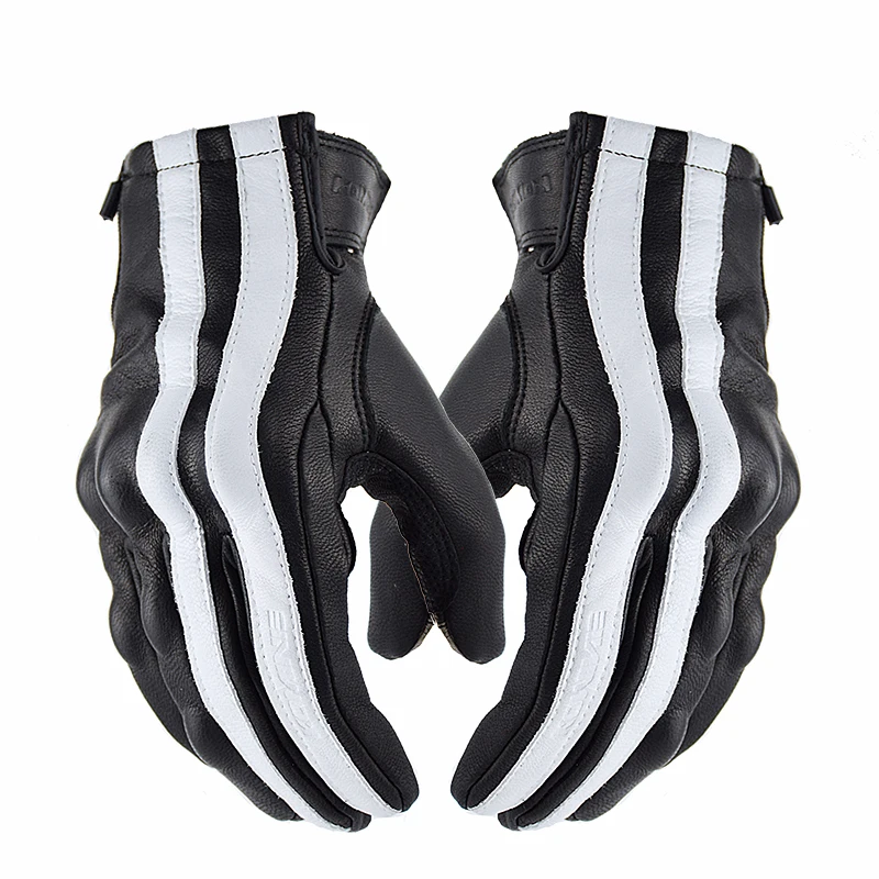Винтажные Кожаные Мотоциклетные Перчатки KOMINE для мужчин дышащие перчатки с