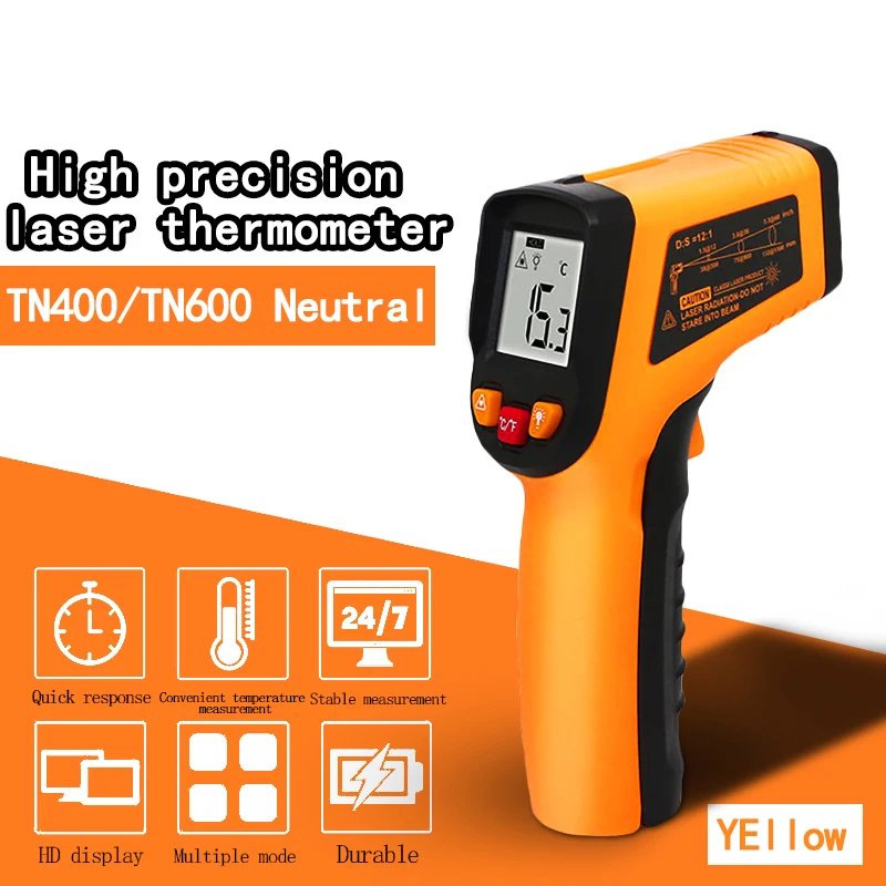 Urijk Handheld Non-contact Thermometer Pyrometer Digital Infrared Meter with 50 C or 600 (-58 F to 1122 F) Temperature | Инструменты