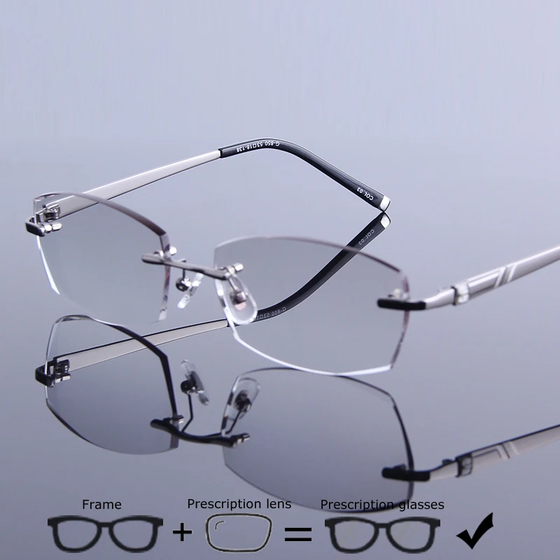 Мужские оправы без металлические очки по рецепту алмазная обрезка оптические
