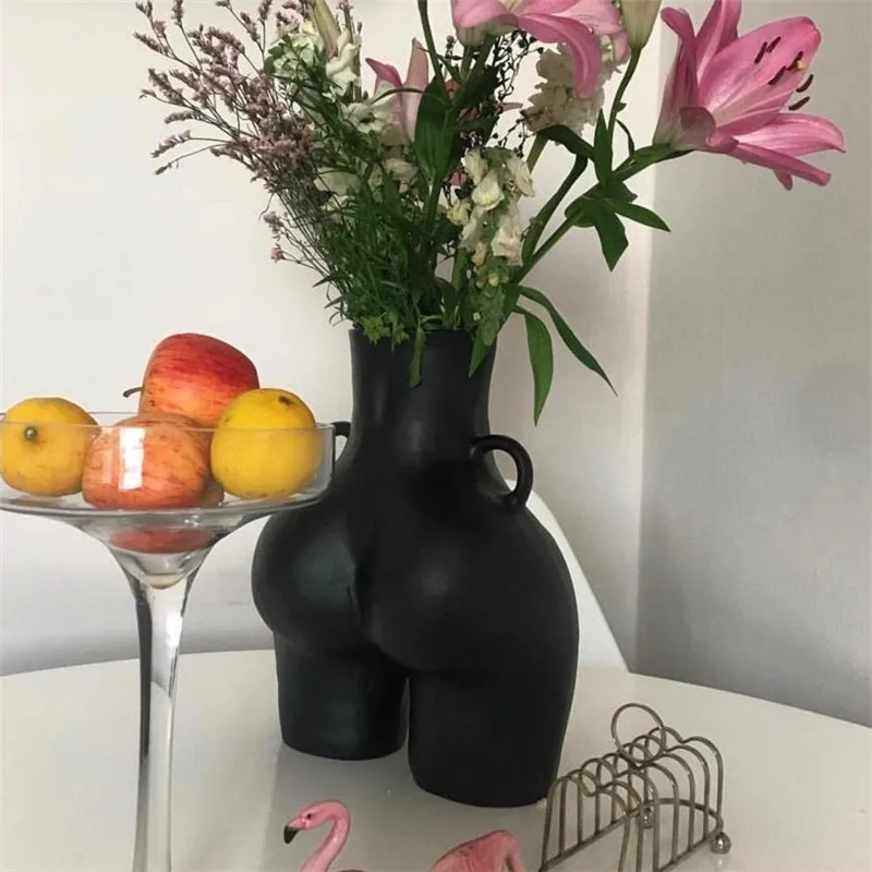 

BAO GUANG TA Creative Resin Body Art Vase Creative Living Room Bedroom Flower Arrangement Flower Pot Home Decor Art Statue A1844