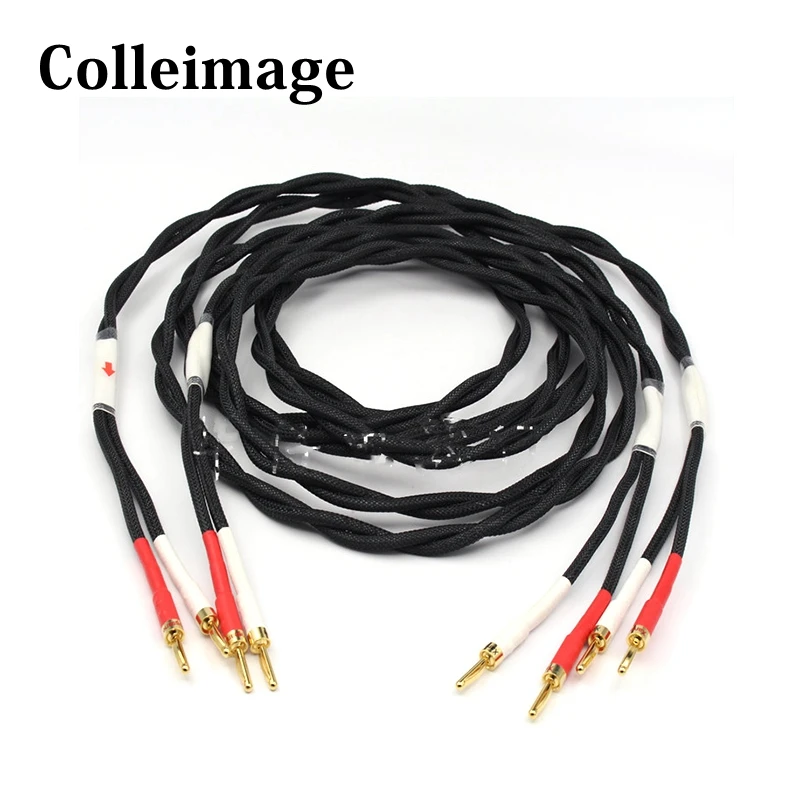 Кабель Динамика HiFi с разъемом типа банан позолоченный провод усилителя из чистой