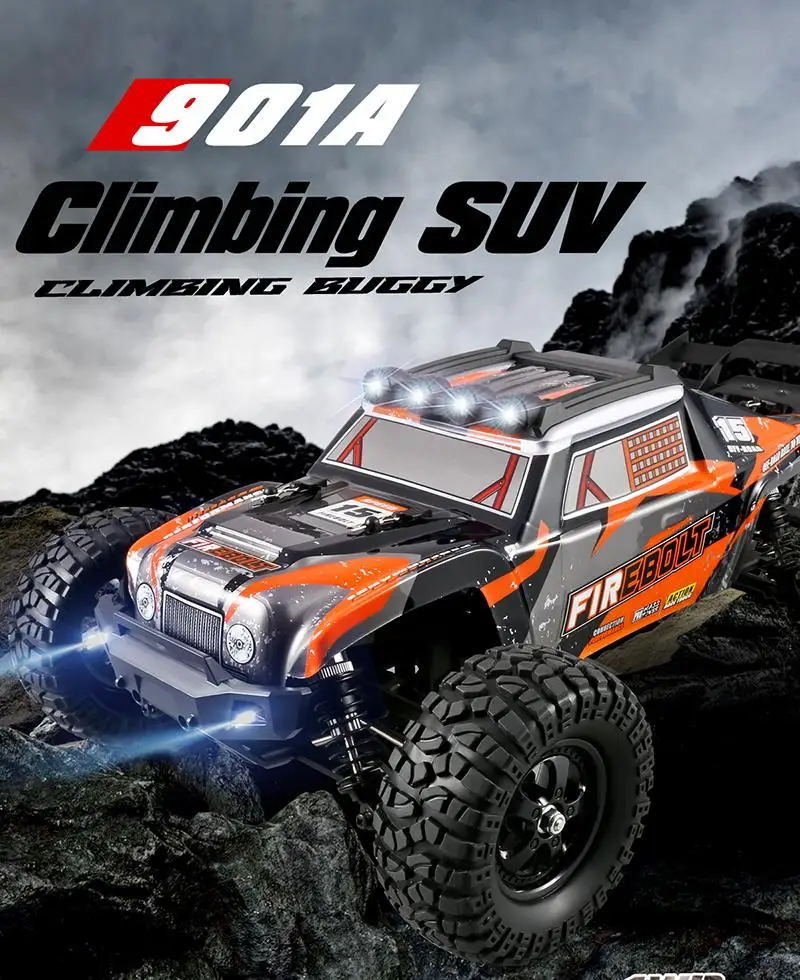 Hbx 901a Rtr 1/12 2.4g 4wd 45km/h Brushless 2ch Rc Cars Fast Off-road Led Light Truck Models Toys With 7.4v 1600mah Lipo Battery - купить по