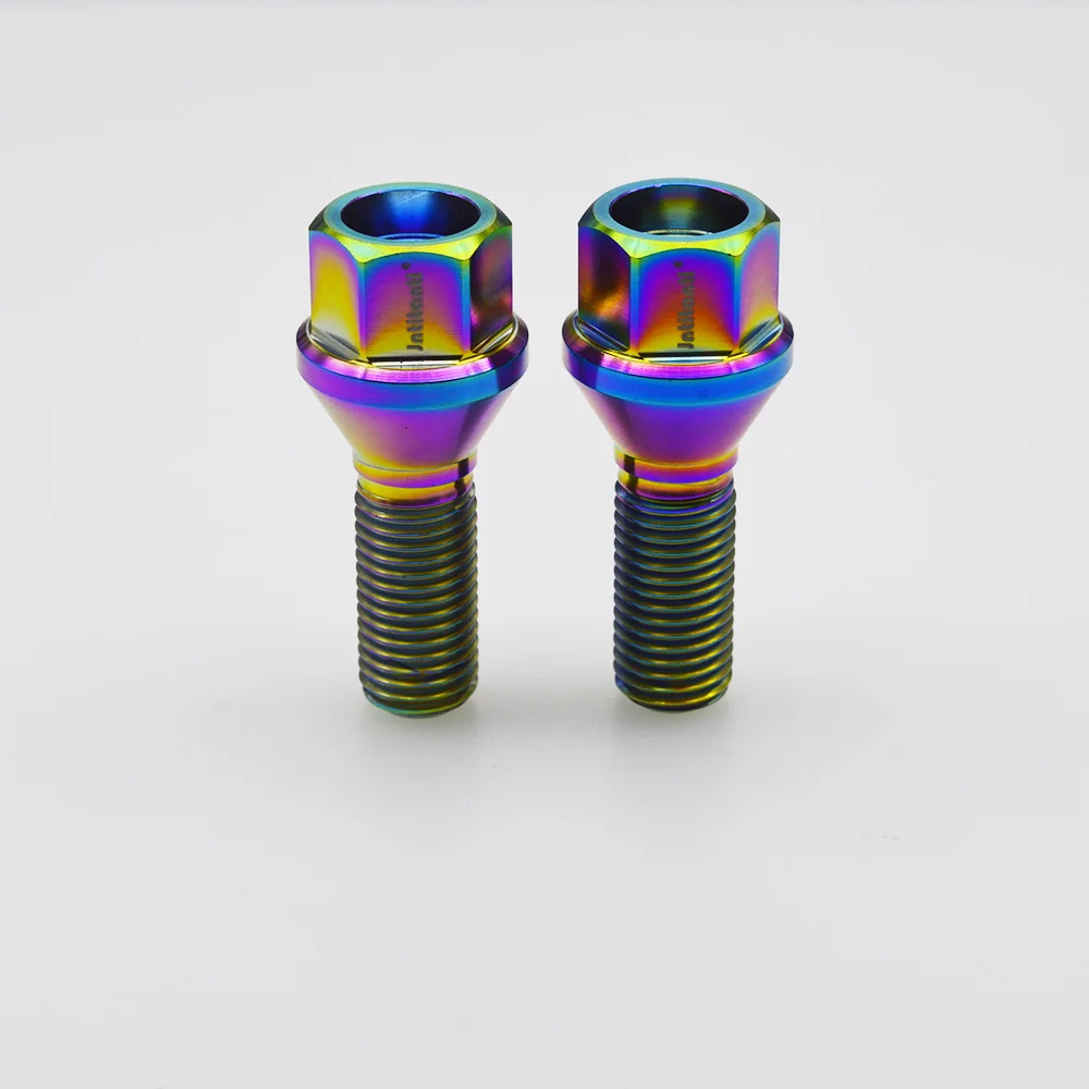 Радужный M12 * 1 5*28 Gr5 титановый Колесный болт для BMW|Гайки и болты| |