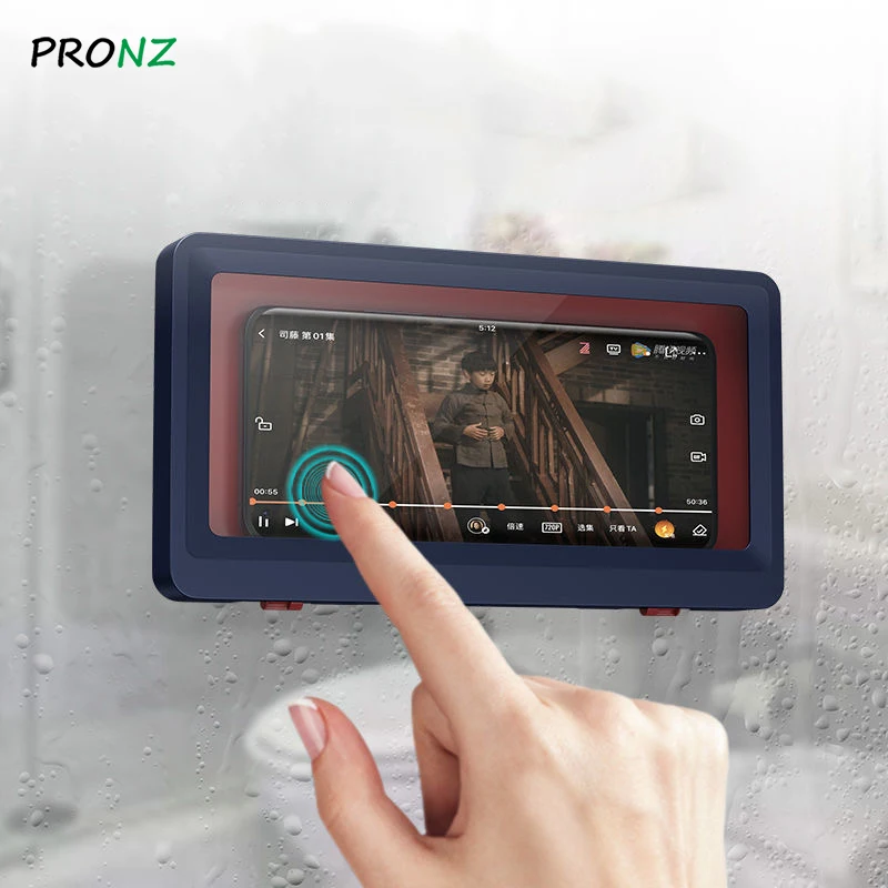phone liner tablet holder waterproof case box wall mounted all covered mobile phone shelves self adhesive shower accessories free global shipping