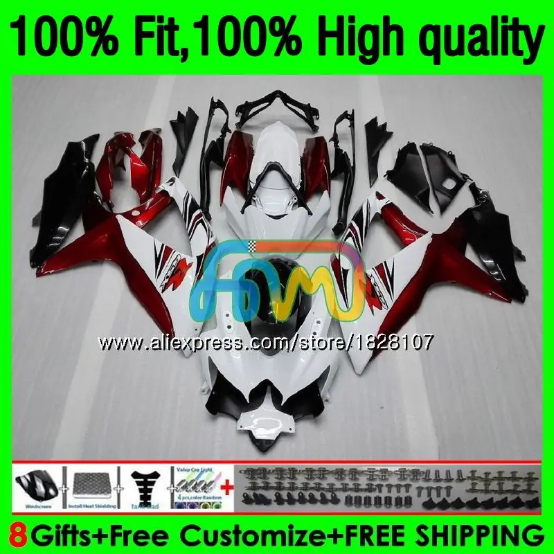 OEM For SUZUKI GSXR 600 750 CC GSX R600 GSXR600 08 09 10 38BS.16 GSX-R600 GSXR-750 K8 GSXR750 2008 2009 2010 Dark red Fairing | Автомобили