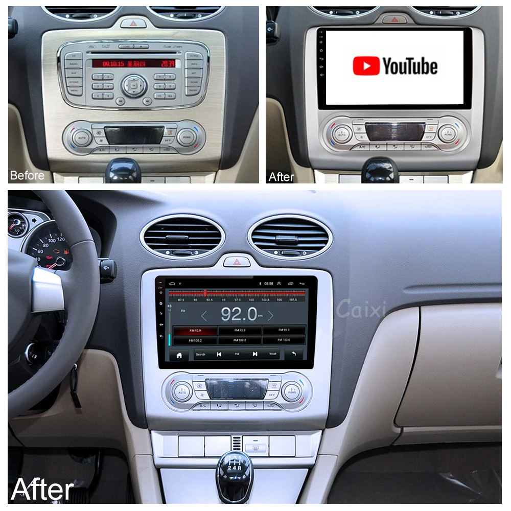 Автомобильный мультимедийный плеер CAIXI 9 дюймов Android 8 1 2Din радио Gps для Ford Focus Exi AT 2DIN