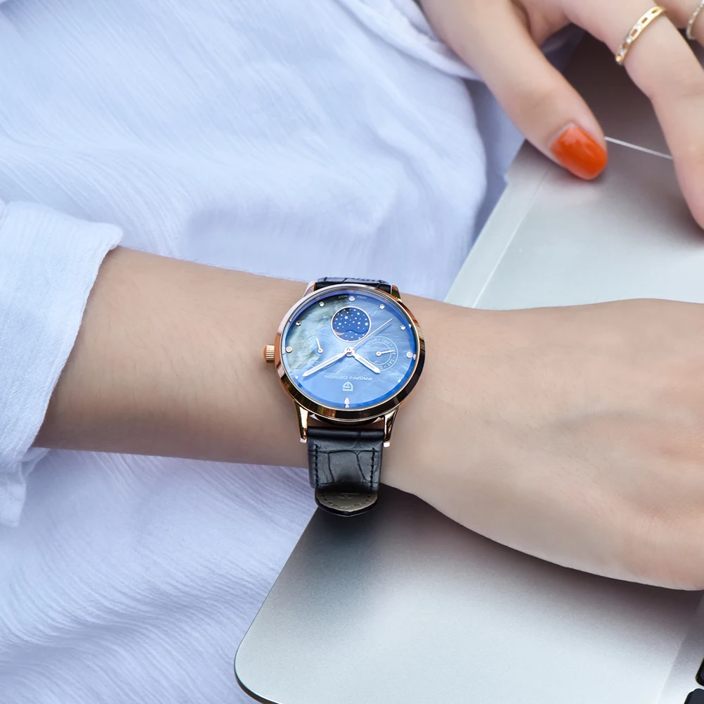 PAGANI DESIGN брендовые модные женские кварцевые часы Reloj Mujer Для женщин Водонепроницаемый корпус и циферблат часы к вечернему платью Relogio Feminino
