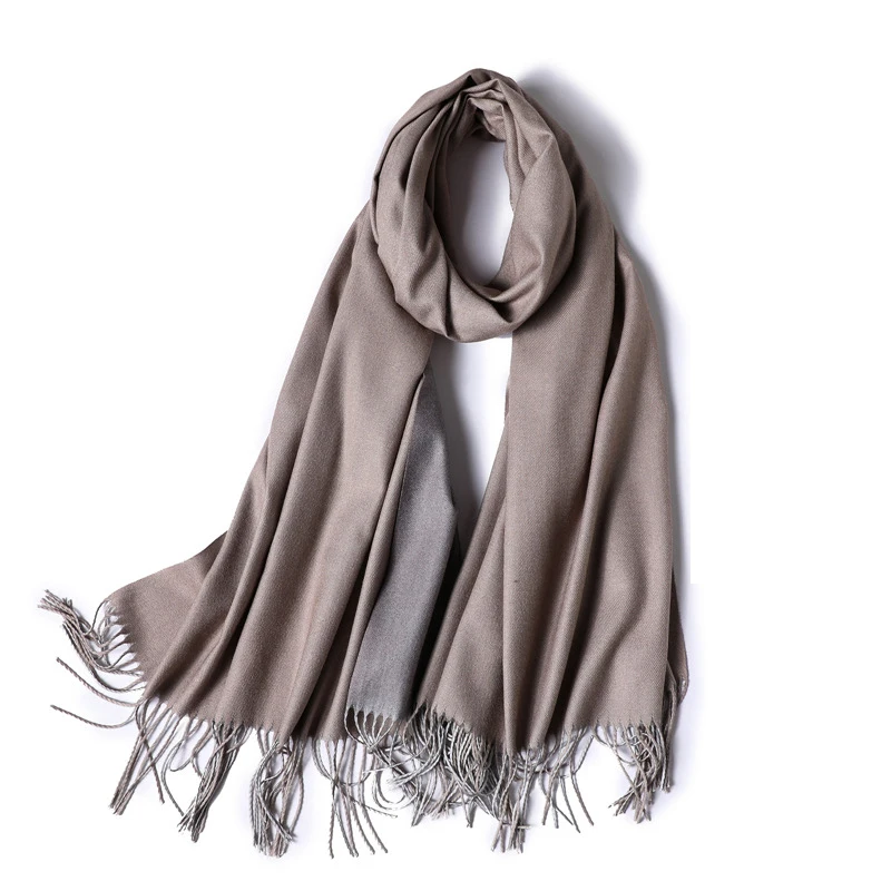 Women Solid Color Cashmere Scarf Tassel Autumn Winter Scarves Wraps Female Shawls Double Sided Long Foulard Femme | Аксессуары для