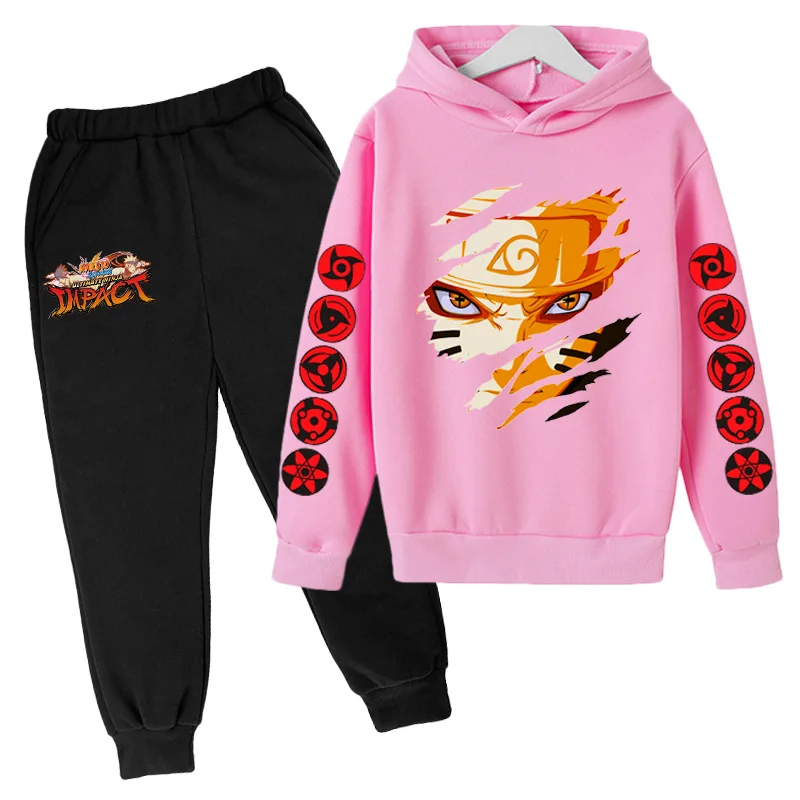 

2021 New Japanese Cartoon Anime Kid Hoodie Suit Boy Girl Casual Pullover Cute Baby Clothing