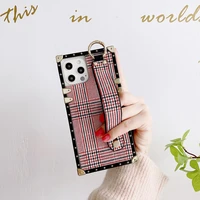 luxury vintage england grid phone case for samsung note 20 ultra 10 lite 9 8 s20 s10 s9 s8 plus soft square silicone back cover
