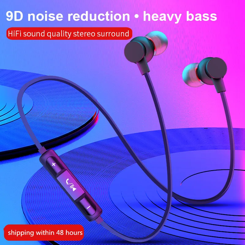 Беспроводные магнитные притяжения наушники Bluetooth с шейным ремешком LB T2 TWS 5 0 Hifi