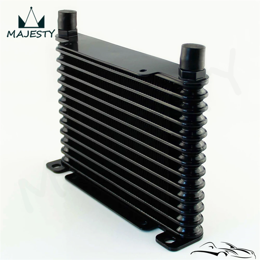 

10-AN 32MM 13 ROW ENGINE/TRANSMISSION RACING COATED ALUMINUM OIL COOLER Black