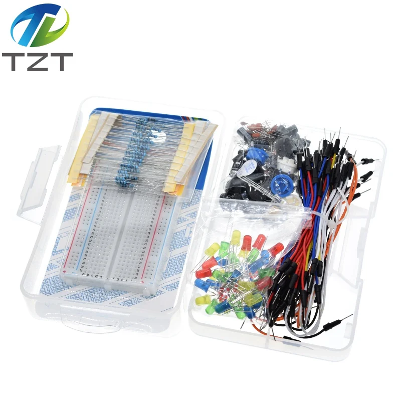 Набор для начинающих TZT UNO R3 макетная мини-плата светодиодная перемычка кнопка