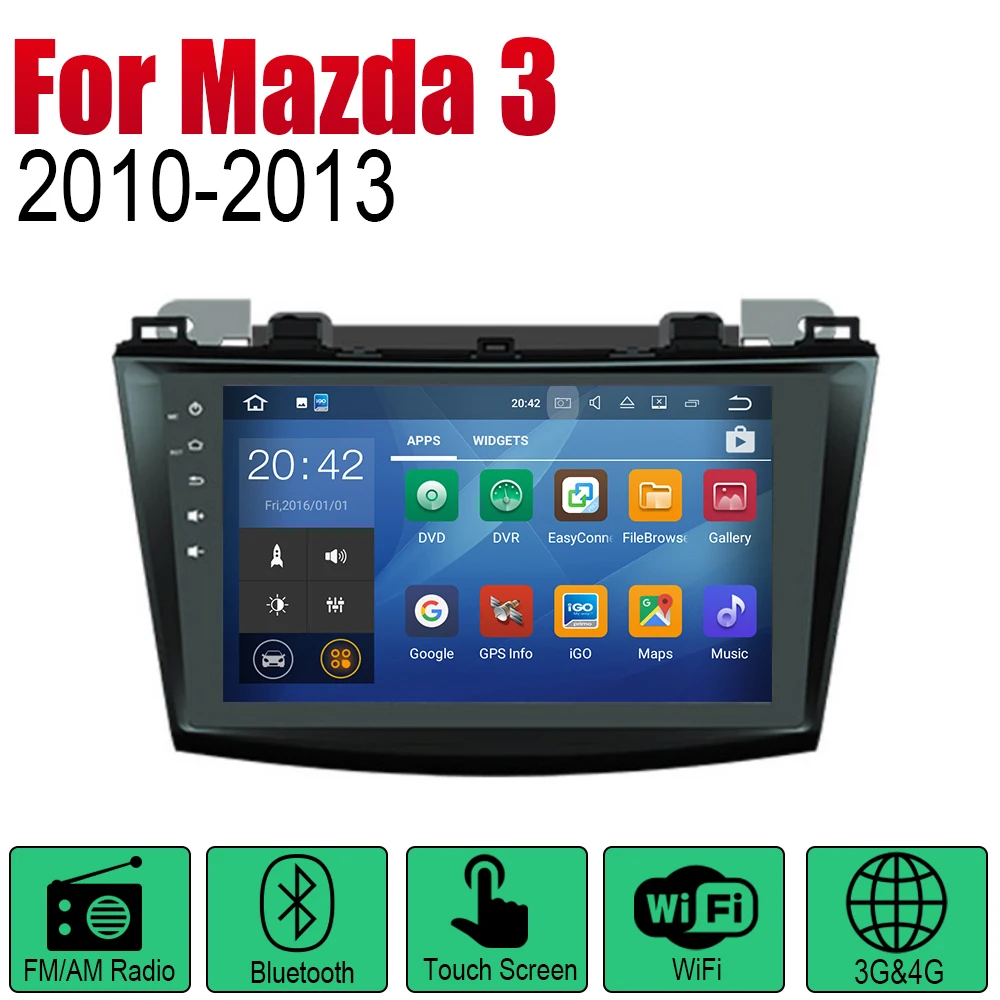 Для Mazda 3 2010 ~ 2013 автомобильные аксессуары Android мультимедийный плеер GPS